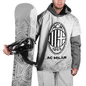 Накидка на куртку 3D с принтом AC Milan с потертостями на светлом фоне в Санкт-Петербурге, 100% полиэстер |  | Тематика изображения на принте: 
