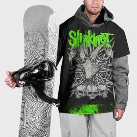 Накидка на куртку 3D с принтом Slipknot green в Новосибирске, 100% полиэстер |  | 