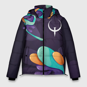 Мужская зимняя куртка 3D с принтом Quake graffity splash в Тюмени, верх — 100% полиэстер; подкладка — 100% полиэстер; утеплитель — 100% полиэстер | длина ниже бедра, свободный силуэт Оверсайз. Есть воротник-стойка, отстегивающийся капюшон и ветрозащитная планка. 

Боковые карманы с листочкой на кнопках и внутренний карман на молнии. | Тематика изображения на принте: 