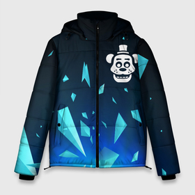 Мужская зимняя куртка 3D с принтом FNAF взрыв частиц в Новосибирске, верх — 100% полиэстер; подкладка — 100% полиэстер; утеплитель — 100% полиэстер | длина ниже бедра, свободный силуэт Оверсайз. Есть воротник-стойка, отстегивающийся капюшон и ветрозащитная планка. 

Боковые карманы с листочкой на кнопках и внутренний карман на молнии. | 