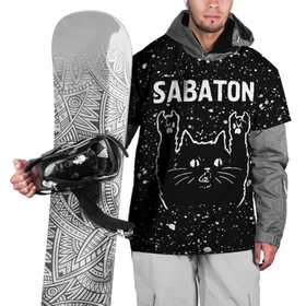 Накидка на куртку 3D с принтом Группа Sabaton и рок кот в Тюмени, 100% полиэстер |  | Тематика изображения на принте: 