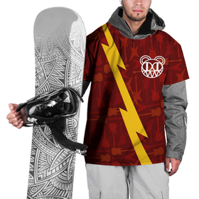 Накидка на куртку 3D с принтом Radiohead гитары и молния в Тюмени, 100% полиэстер |  | Тематика изображения на принте: 
