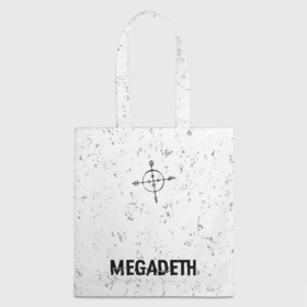Шоппер 3D с принтом Megadeth glitch на светлом фоне: символ, надпись в Санкт-Петербурге, 100% полиэстер | Плотность: 200 г/м2; Размер: 34×35 см; Высота лямок: 30 см | 