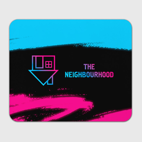 Прямоугольный коврик для мышки с принтом The Neighbourhood   neon gradient: надпись и символ в Тюмени, натуральный каучук | размер 230 х 185 мм; запечатка лицевой стороны | 