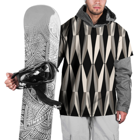 Накидка на куртку 3D с принтом Черно белая симметрия из робов в Курске, 100% полиэстер |  | 