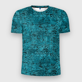 Мужская футболка 3D Slim с принтом Гранж   абстрактные штрихи в Екатеринбурге, 100% полиэстер с улучшенными характеристиками | приталенный силуэт, круглая горловина, широкие плечи, сужается к линии бедра | 