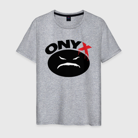 Мужская футболка хлопок с принтом Onyx logo black в Кировске, 100% хлопок | прямой крой, круглый вырез горловины, длина до линии бедер, слегка спущенное плечо. | 