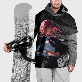 Накидка на куртку 3D с принтом Демон контроля : Человек бензопила в Белгороде, 100% полиэстер |  | Тематика изображения на принте: 