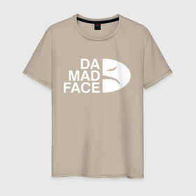 Мужская футболка хлопок с принтом Onyx   da mad face white в Новосибирске, 100% хлопок | прямой крой, круглый вырез горловины, длина до линии бедер, слегка спущенное плечо. | Тематика изображения на принте: 