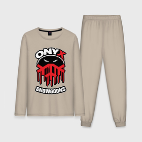 Мужская пижама хлопок (с лонгсливом) с принтом Onyx   snowgoons ,  |  | Тематика изображения на принте: 