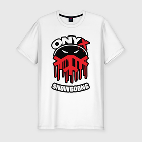 Мужская футболка хлопок Slim с принтом Onyx   snowgoons в Санкт-Петербурге, 92% хлопок, 8% лайкра | приталенный силуэт, круглый вырез ворота, длина до линии бедра, короткий рукав | Тематика изображения на принте: 