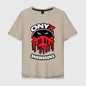 Мужская футболка хлопок Oversize с принтом Onyx   snowgoons , 100% хлопок | свободный крой, круглый ворот, “спинка” длиннее передней части | 