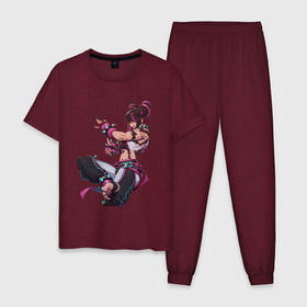 Мужская пижама хлопок с принтом Джури Хан   Street fighter в Тюмени, 100% хлопок | брюки и футболка прямого кроя, без карманов, на брюках мягкая резинка на поясе и по низу штанин
 | 