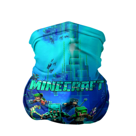 Бандана-труба 3D с принтом Minecraft water в Санкт-Петербурге, 100% полиэстер, ткань с особыми свойствами — Activecool | плотность 150‒180 г/м2; хорошо тянется, но сохраняет форму | 
