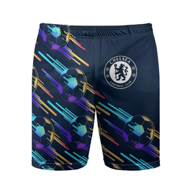 Мужские шорты спортивные с принтом Chelsea градиентные мячи в Курске,  |  | 