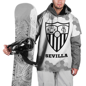 Накидка на куртку 3D с принтом Sevilla sport на светлом фоне в Курске, 100% полиэстер |  | 