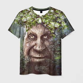 Мужская футболка 3D с принтом Мудрое Таинственное Дерево в Петрозаводске, 100% полиэфир | прямой крой, круглый вырез горловины, длина до линии бедер | 