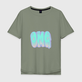 Мужская футболка хлопок Oversize с принтом Надпись omg , 100% хлопок | свободный крой, круглый ворот, “спинка” длиннее передней части | 