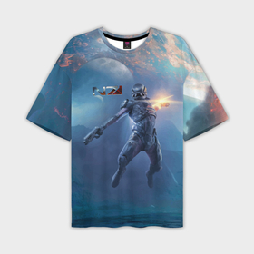Мужская футболка OVERSIZE 3D с принтом Mass Effect Andromeda   Character в Тюмени,  |  | 