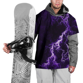 Накидка на куртку 3D с принтом Темные грозовые облака в Белгороде, 100% полиэстер |  | 