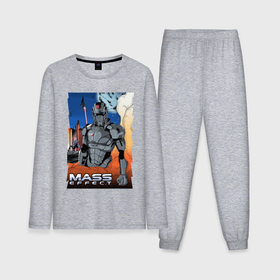 Мужская пижама хлопок (с лонгсливом) с принтом Mass Effect N7   Warrior в Санкт-Петербурге,  |  | 