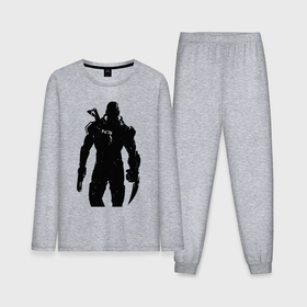 Мужская пижама хлопок (с лонгсливом) с принтом Mass Effect N7   Warrior ,  |  | 