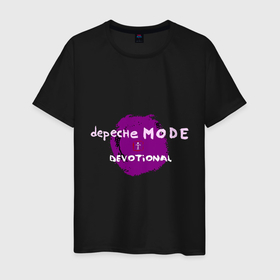 Мужская футболка хлопок с принтом Depeche mode devotional в Белгороде, 100% хлопок | прямой крой, круглый вырез горловины, длина до линии бедер, слегка спущенное плечо. | 