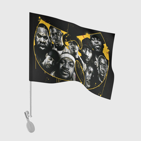Флаг для автомобиля с принтом Wu Tang Clan в Курске, 100% полиэстер | Размер: 30*21 см | 