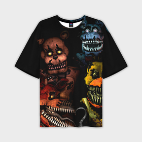 Мужская футболка OVERSIZE 3D с принтом Five Nights at Freddys в Тюмени,  |  | 