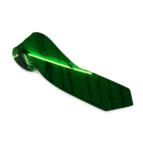 Галстук 3D с принтом Зелёные неоновые фонари на абстрактной стене в Кировске, 100% полиэстер | Длина 148 см; Плотность 150-180 г/м2 | 