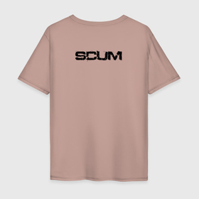 Мужская футболка хлопок Oversize с принтом Scum логотип игры в Кировске, 100% хлопок | свободный крой, круглый ворот, “спинка” длиннее передней части | Тематика изображения на принте: 