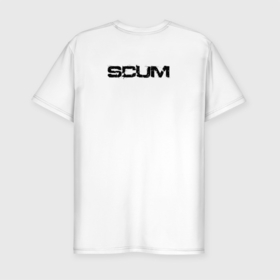 Мужская футболка хлопок Slim с принтом Scum логотип игры в Кировске, 92% хлопок, 8% лайкра | приталенный силуэт, круглый вырез ворота, длина до линии бедра, короткий рукав | Тематика изображения на принте: 