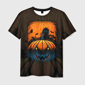 Мужская футболка 3D с принтом Scary Halloween Хэллоуин в Белгороде, 100% полиэфир | прямой крой, круглый вырез горловины, длина до линии бедер | Тематика изображения на принте: 