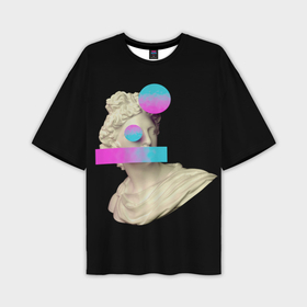 Мужская футболка OVERSIZE 3D с принтом Гипсовый бюст Аполлона в Курске,  |  | 