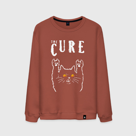 Мужской свитшот хлопок с принтом The Cure rock cat в Кировске, 100% хлопок |  | 