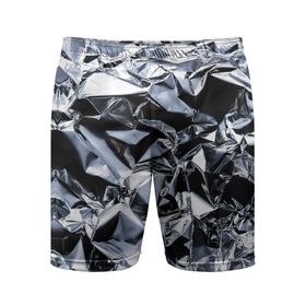 Мужские шорты спортивные с принтом Aesthetic visual art silver в Курске,  |  | Тематика изображения на принте: 