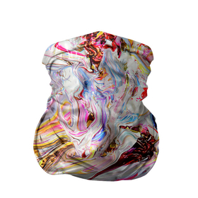 Бандана-труба 3D с принтом Aesthetic visual art galaxy slime в Новосибирске, 100% полиэстер, ткань с особыми свойствами — Activecool | плотность 150‒180 г/м2; хорошо тянется, но сохраняет форму | Тематика изображения на принте: 