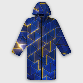 Дождевик унисекс 3D Синие треугольники и жёлтый свет: в Ухте,  |  |