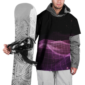 Накидка на куртку 3D с принтом Retro wave night в Курске, 100% полиэстер |  | 