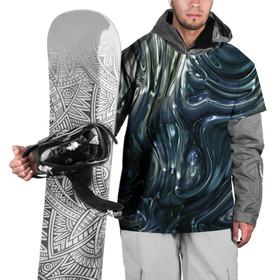Накидка на куртку 3D с принтом Aesthetic visual art metal slime в Новосибирске, 100% полиэстер |  | 