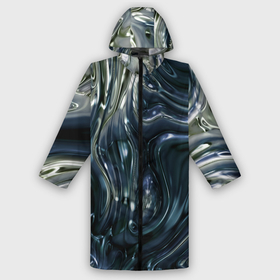Дождевик унисекс 3D с принтом Aesthetic visual art metal slime в городе Новоалтайск,  |  | 