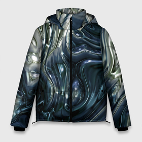 Мужская зимняя куртка 3D с принтом Aesthetic visual art metal slime в Новосибирске, верх — 100% полиэстер; подкладка — 100% полиэстер; утеплитель — 100% полиэстер | длина ниже бедра, свободный силуэт Оверсайз. Есть воротник-стойка, отстегивающийся капюшон и ветрозащитная планка. 

Боковые карманы с листочкой на кнопках и внутренний карман на молнии. | Тематика изображения на принте: 