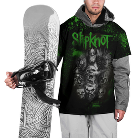 Накидка на куртку 3D с принтом Slipknot   green в Новосибирске, 100% полиэстер |  | 