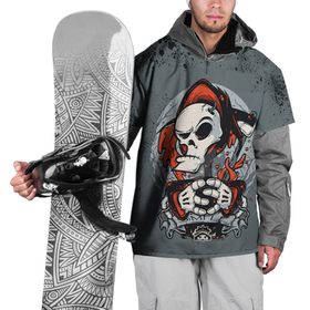 Накидка на куртку 3D с принтом Slipknot Скелет в Новосибирске, 100% полиэстер |  | 