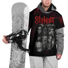 Накидка на куртку 3D с принтом Slipknot dark в Новосибирске, 100% полиэстер |  | 