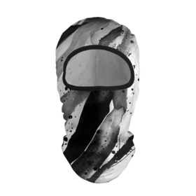 Балаклава 3D с принтом Черные акварельные разводы в Санкт-Петербурге, 100% полиэстер, ткань с особыми свойствами — Activecool | плотность 150–180 г/м2; хорошо тянется, но при этом сохраняет форму. Закрывает шею, вокруг отверстия для глаз кайма. Единый размер | 