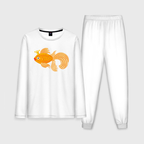 Мужская пижама хлопок (с лонгсливом) с принтом Золотая рыбка в Курске,  |  | 