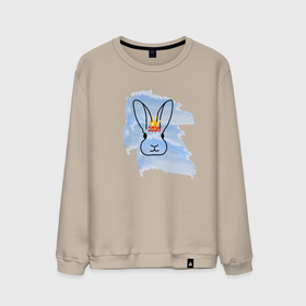 Мужской свитшот хлопок с принтом Водяной кролик  символ Нового 2023 года в Белгороде, 100% хлопок |  | Тематика изображения на принте: 