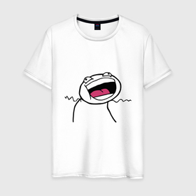 Мужская футболка хлопок с принтом Мемные стикеры   рейдж фейс , 100% хлопок | прямой крой, круглый вырез горловины, длина до линии бедер, слегка спущенное плечо. | Тематика изображения на принте: 