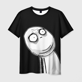 Мужская футболка 3D с принтом Мемные стикеры   Отчаяние , 100% полиэфир | прямой крой, круглый вырез горловины, длина до линии бедер | Тематика изображения на принте: 